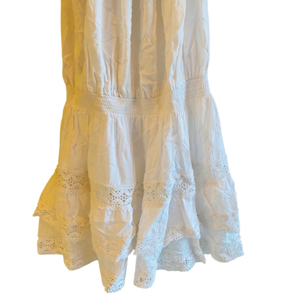 Melissa Odabash Women's Melody Off the Shoulder Swim Cover-Up Dress Crochet M - Picture 7 of 12